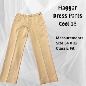 Haggar Men’s Dress Pants — Khaki